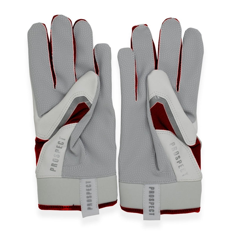 Load image into Gallery viewer, NES Batting Gloves - Prospect White/Red - No Errors Sports

