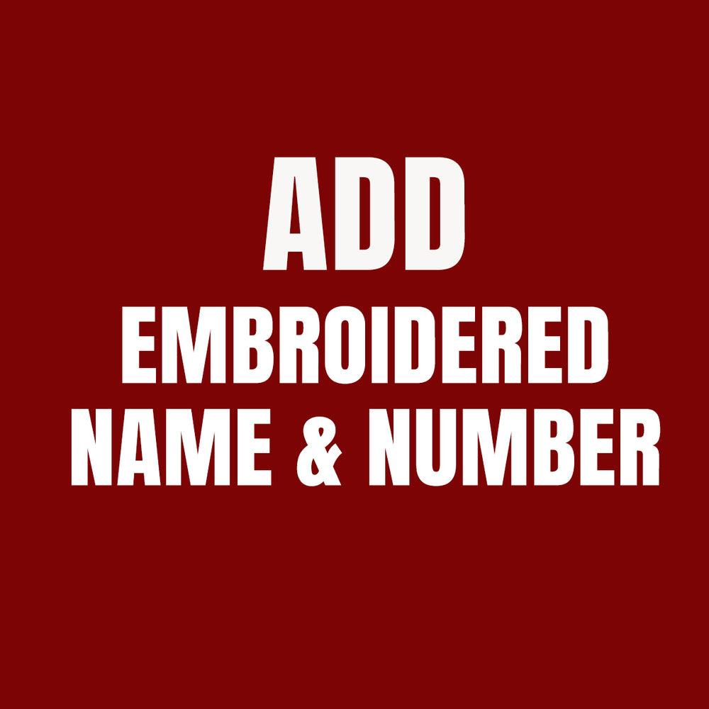 Embroidered Name & Number – Quick Ship