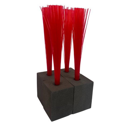 Markwort Foam Baseball Base Plugs with Red Bristles - 4 Pack