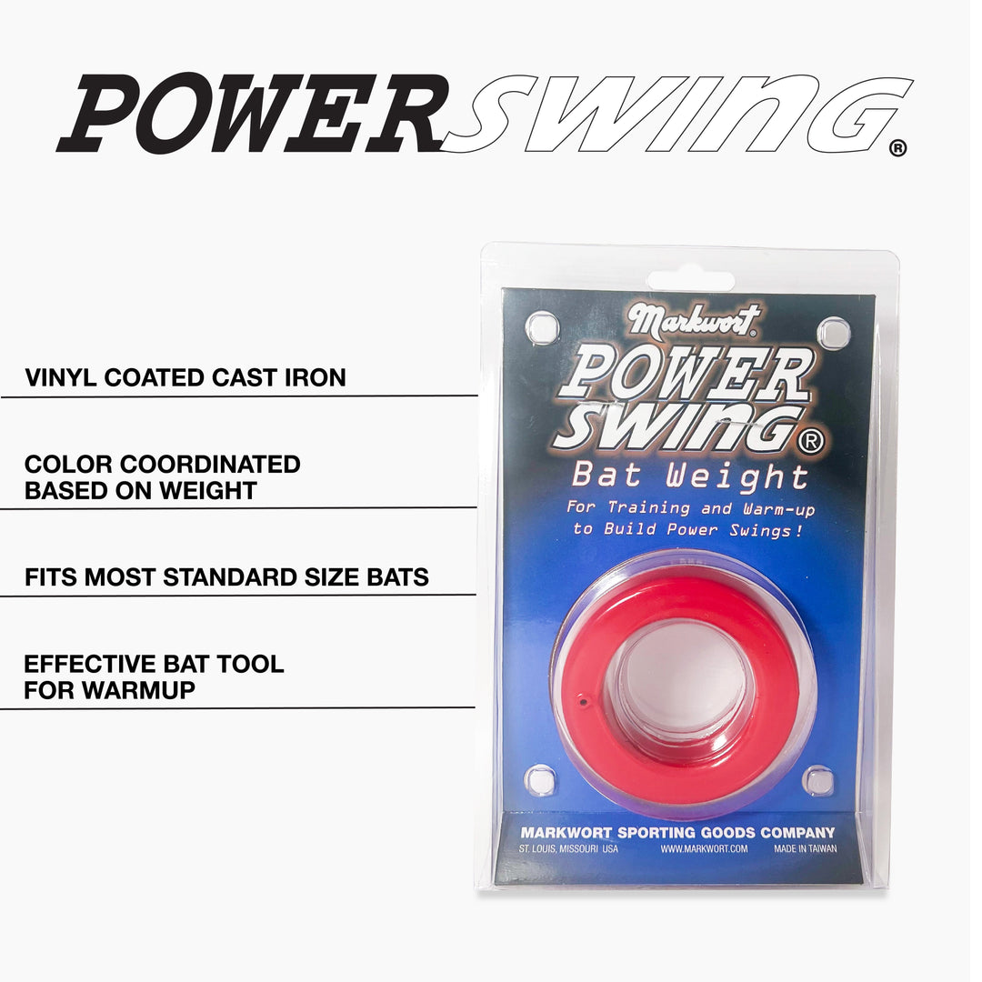 Markwort PowerSwing Baseball and Softball Donut Bat Weight Set - 12 Oz and 16 Oz