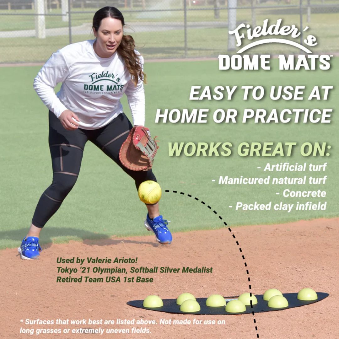 Softball defensive training equipment that helps players improve glove positioning, reaction speed, and ground ball control.