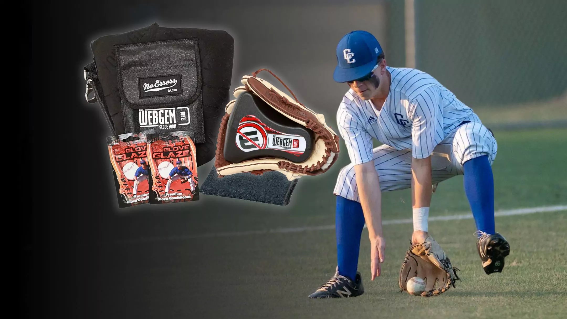 Baseball mitts using Webgems field better