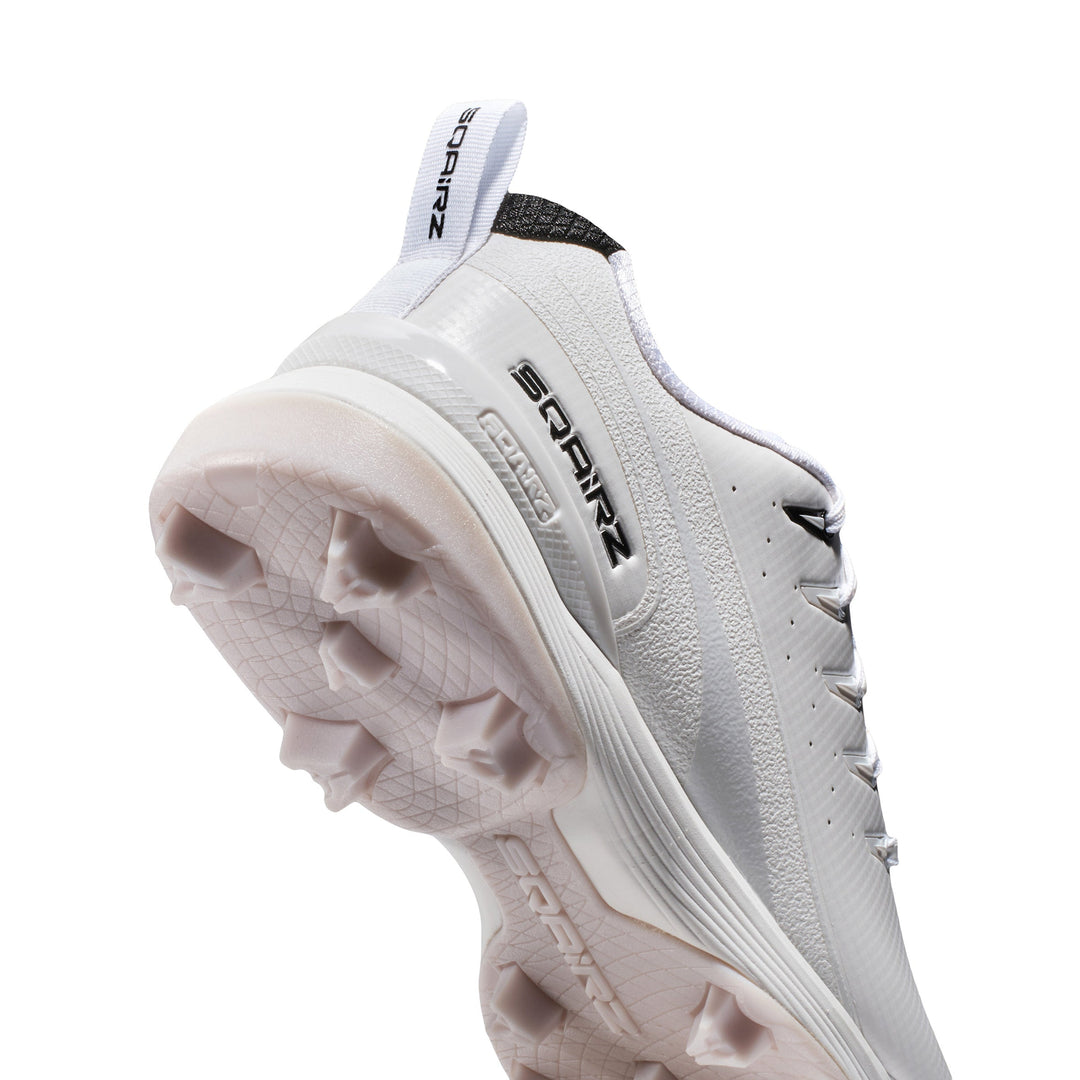 Heel cup on molded cleat in gray delivers comfort and stability 
