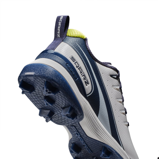 Heel cup on molded cleat in gray delivers comfort and stability    