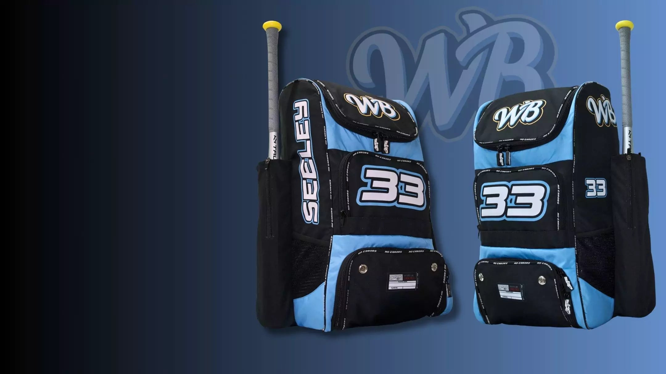 Custom baseball and softball bag designed for teams 