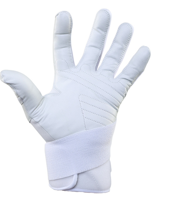 Palm view of Dillo baseball and softball batting gloves featuring premium leather construction and secure grip