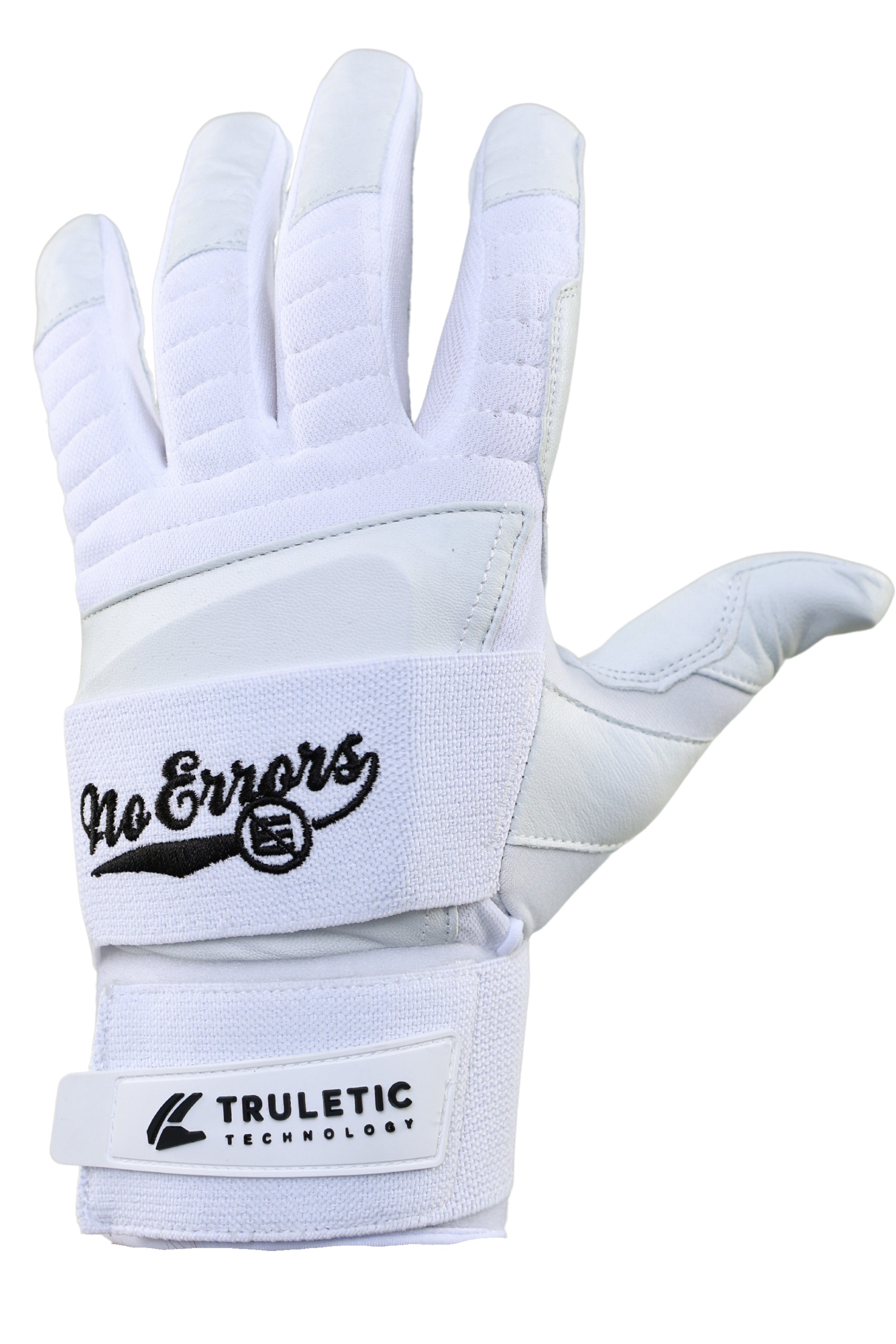 Front view of Dillo protective batting gloves featuring metacarpal hand protection for baseball and softball hitters