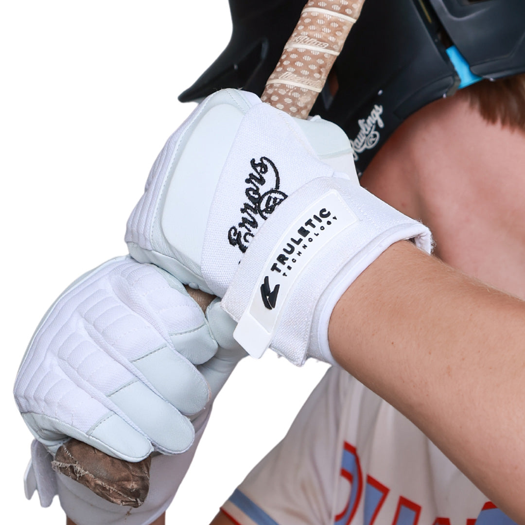 Pair of Dillo protective baseball batting gloves with hamate protection and premium leather construction