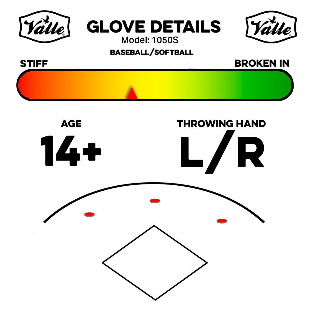 Eagle 1050S Outfield Training Glove - customer guide