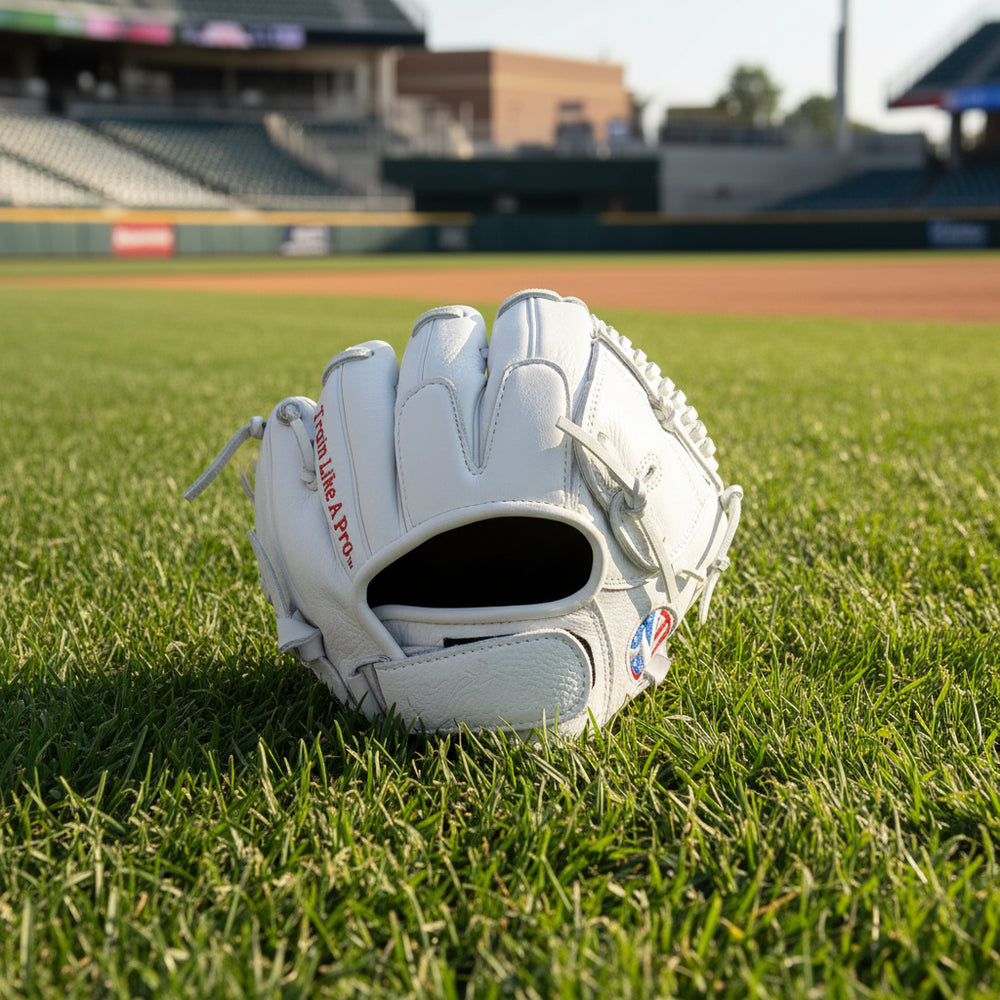Eagle 8S softball training glove in grass