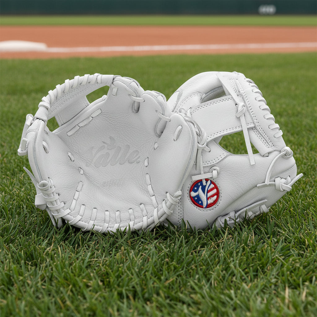training mitt on a baseball field 