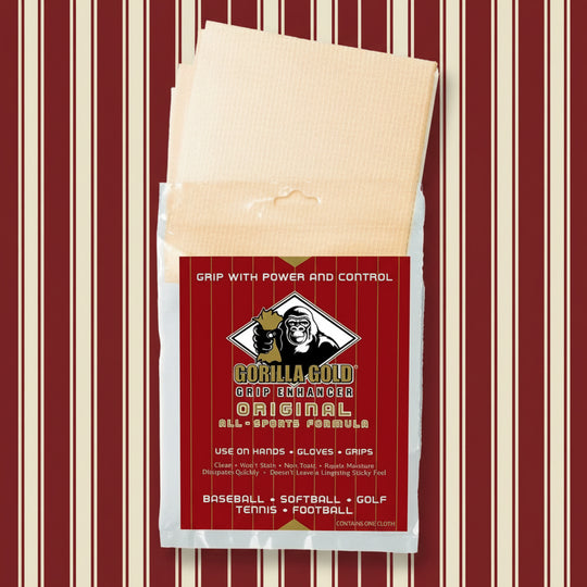 Gorilla Gold Grip Enhancer -  Baseball/Softball Tackifying Grip Enhancer Towel
