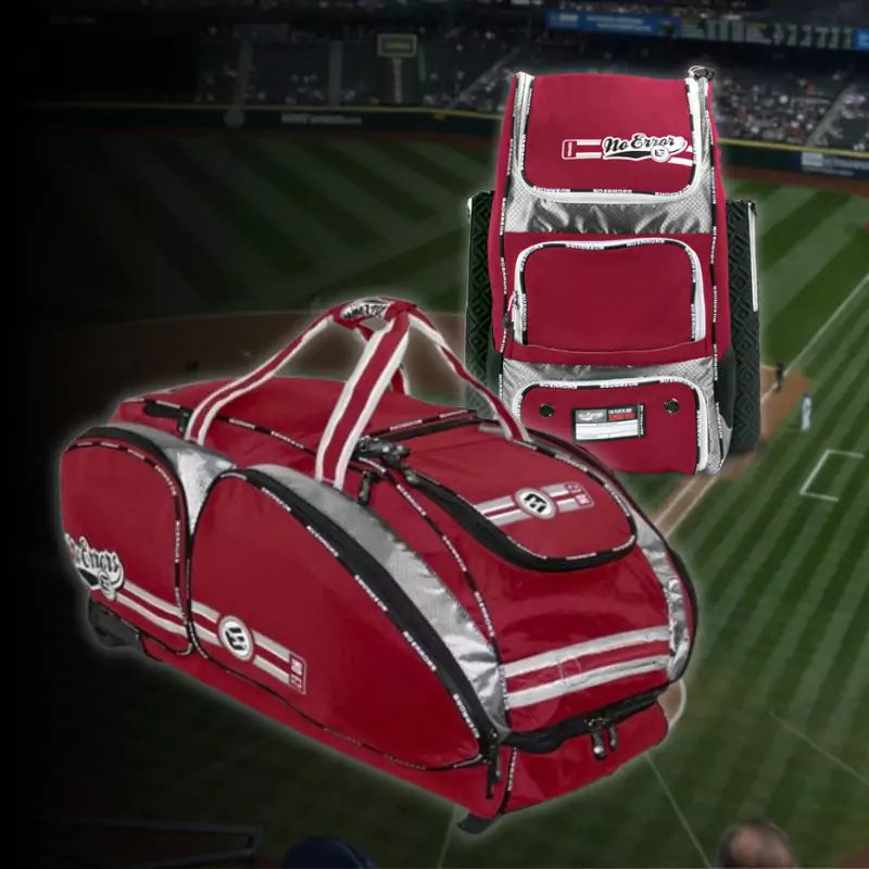 Best catcher's roller bag with free backpack included, perfect for storing baseball gear and equipment.