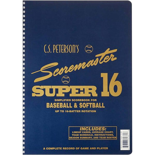 Scoremaster Super 16 Baseball/Softball Scorebook