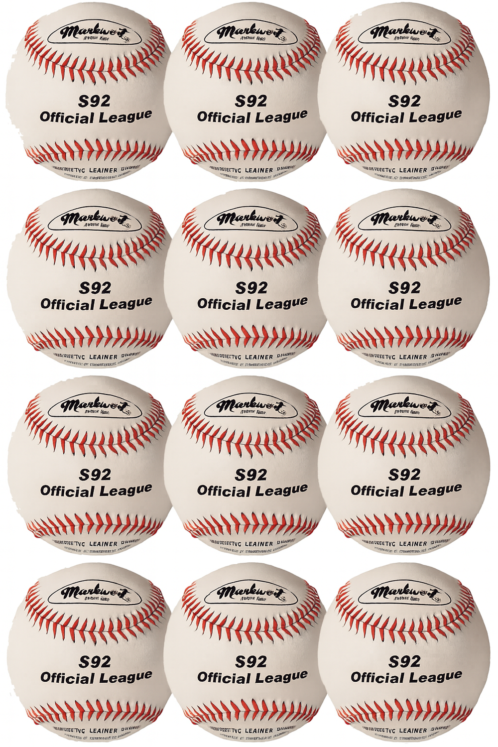 Markwort White Practice Baseballs – Dozen Pack