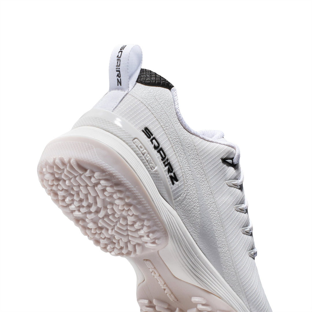 Bottom view of SQAIRZ GFP2 softball turf shoe showing SmartTraction turf outsole for grip on synthetic and indoor surfaces
