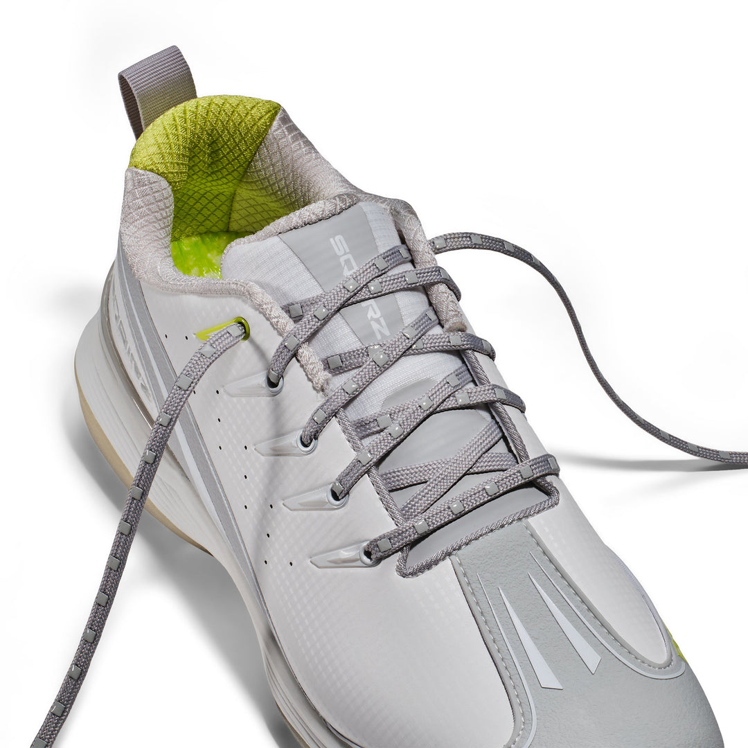 SQAIRZ baseball and softball cleat featuring the Sta-Put Lacing System that secures the foot for greater stability, comfort, and on-field performance.