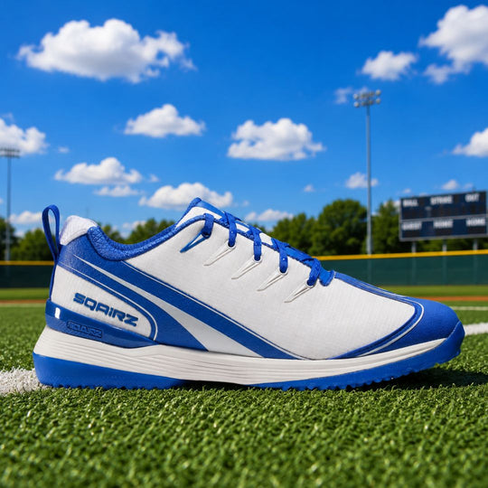 SQAIRZ youth turf shoes for baseball and softball featuring durable traction, athletic comfort, and game-ready performance on synthetic turf.
