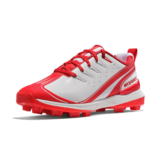 patented wide toe box on a Youth SQAIRZ molded cleat, engineered to increase stability and help baseball and softball players generate more power.