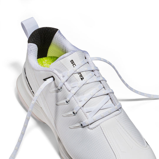 Stay-put laces for softball turf shoes