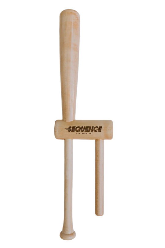 Close-up of patented two-handle design for proper swing mechanics