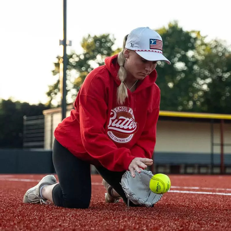 Valle glove trainer for baseball and softball fielding drills to improve hand coordination and glove control