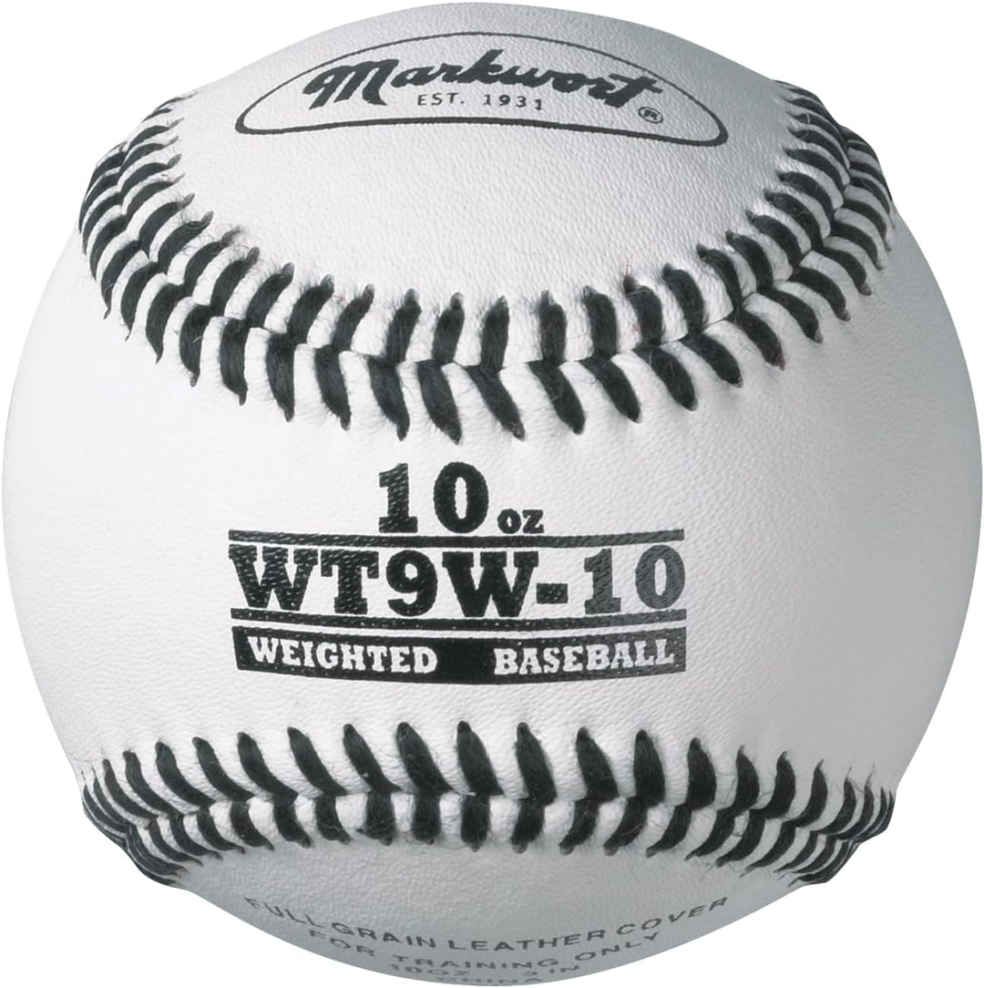 Markwort Lite Weight and Weighted White Leather Baseball