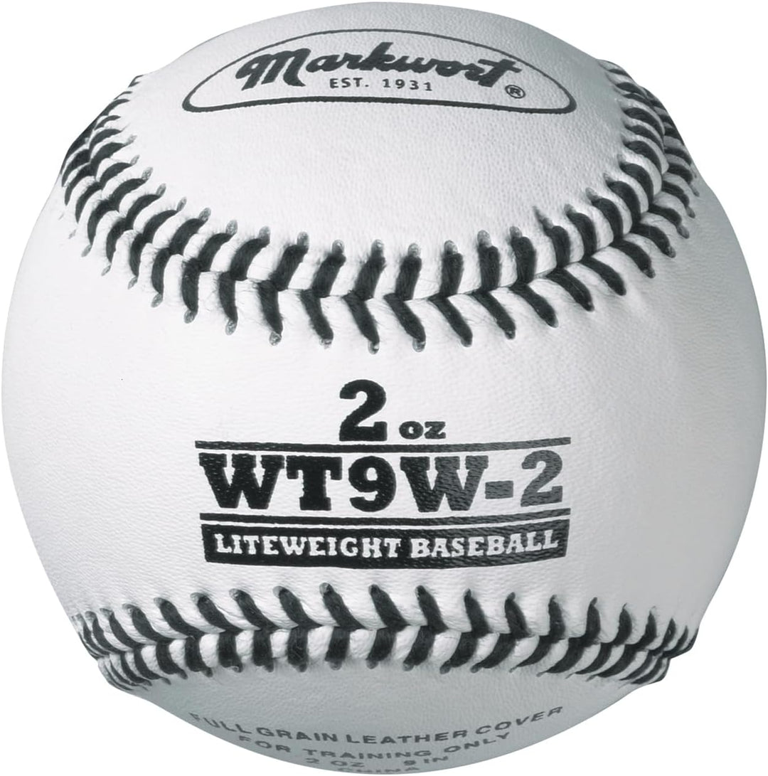 Markwort Lite Weight and Weighted White Leather Baseball