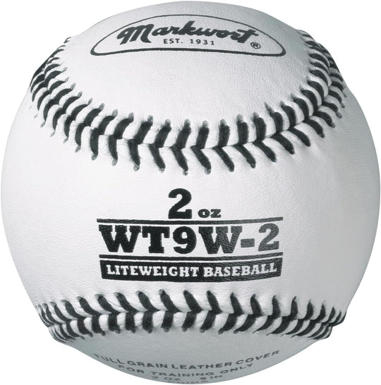 Markwort Lite Weight and Weighted White Leather Baseball