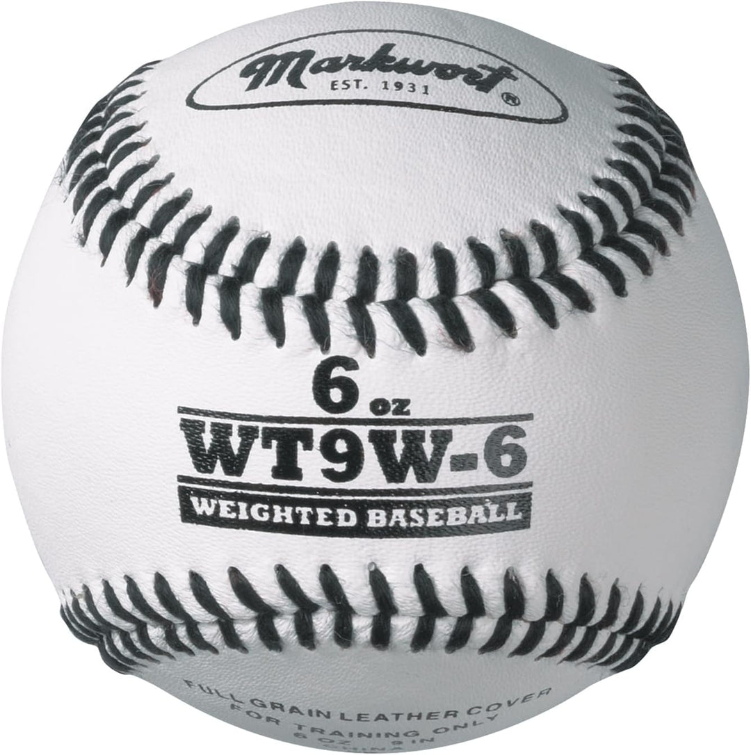 Markwort Lite Weight and Weighted White Leather Baseball