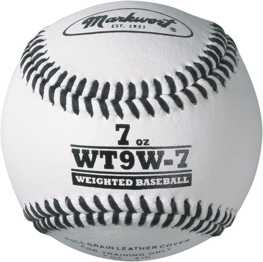 Markwort Lite Weight and Weighted White Leather Baseball