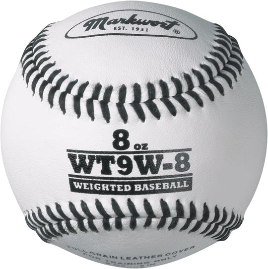 Markwort Lite Weight and Weighted White Leather Baseball
