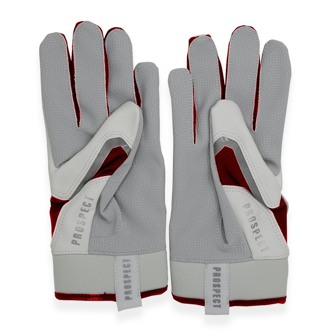 NES Batting Gloves - Prospect White/Red - No Errors Sports