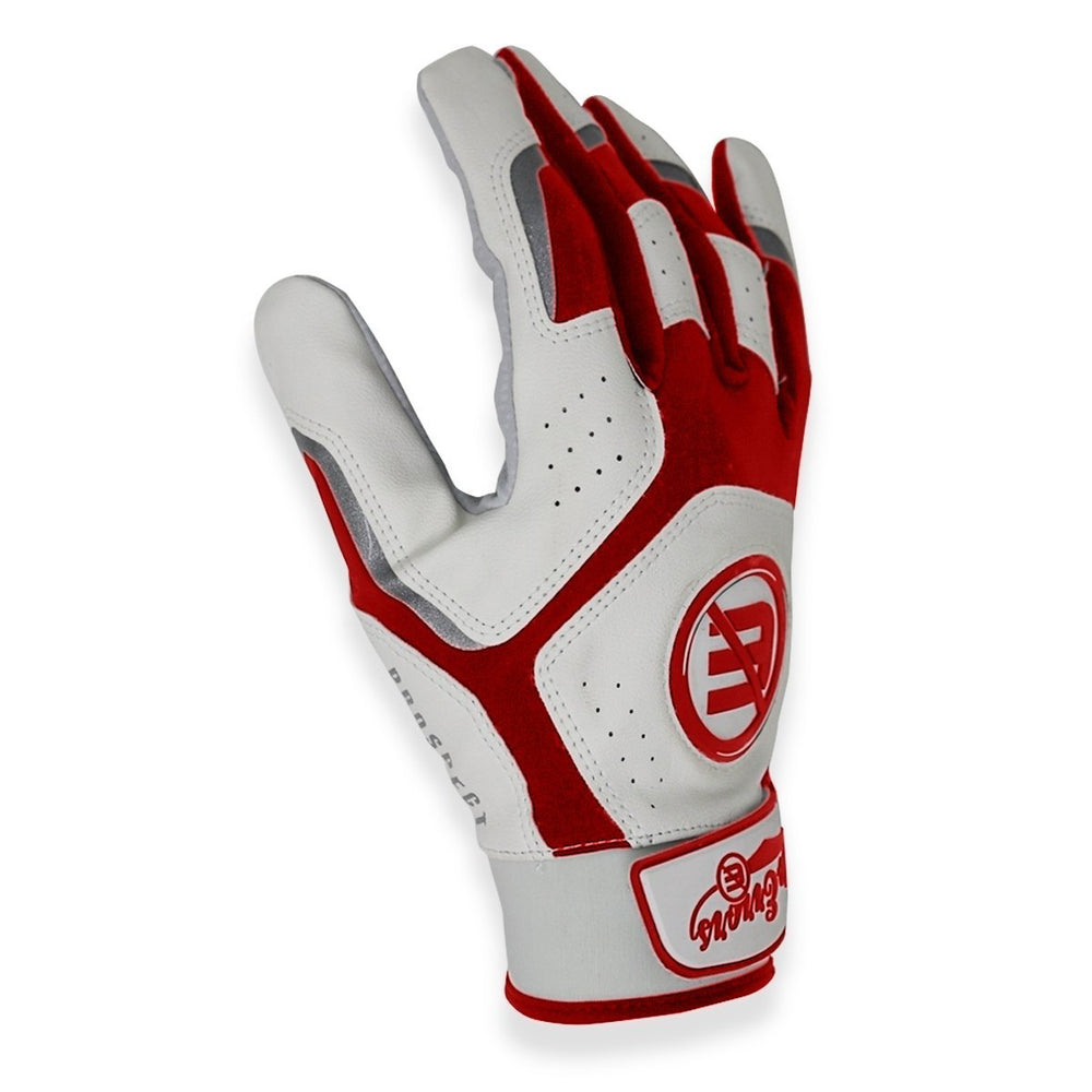 NES Batting Gloves - Prospect White/Red - No Errors Sports