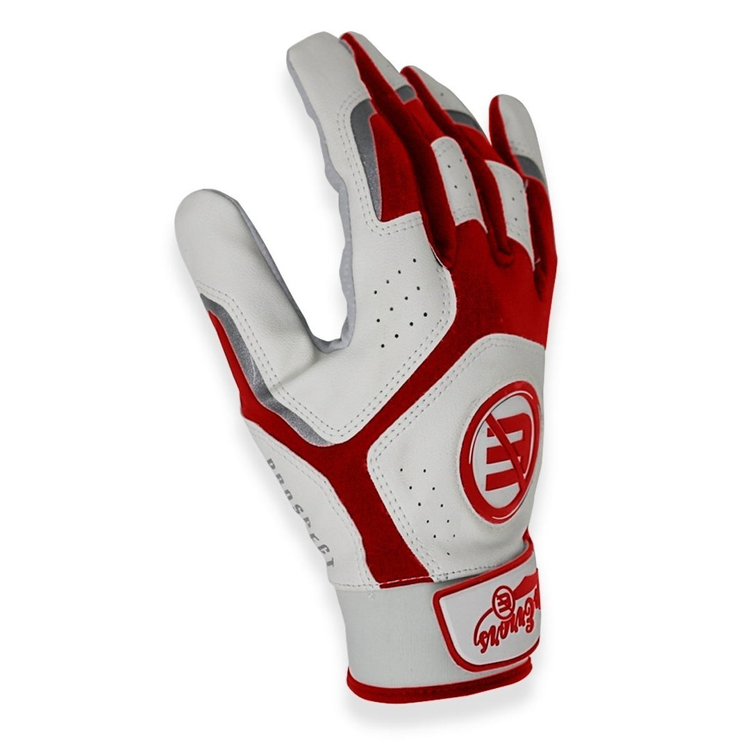 NES Batting Gloves - Prospect White/Red - No Errors Sports