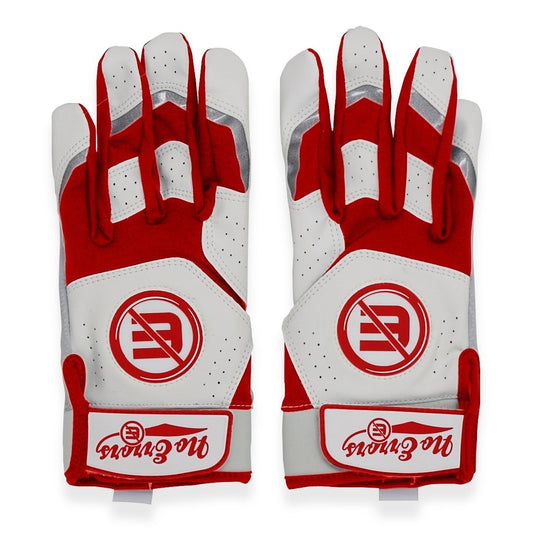 NES Batting Gloves - Prospect White/Red - No Errors Sports