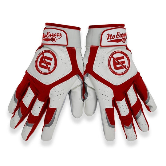 NES Batting Gloves - Prospect White/Red - No Errors Sports