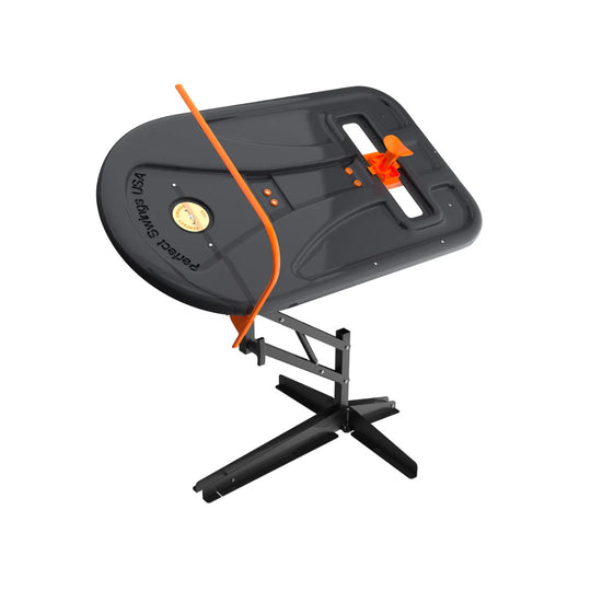 Adjustable attack angle helps customize swing path to match basebal hitting style and skill level