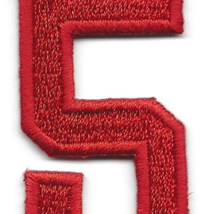 baseball number patches 