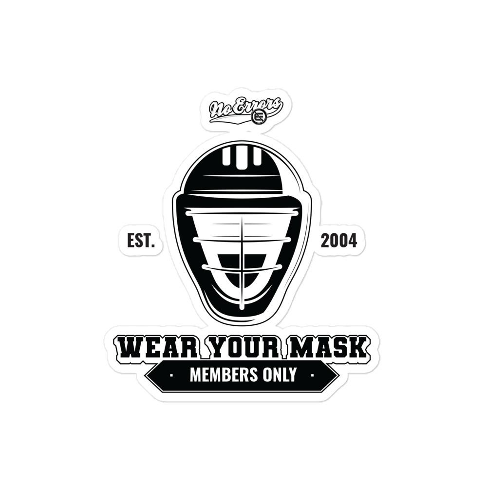 Wear Your Mask Bubble-free stickers - No Errors Sports