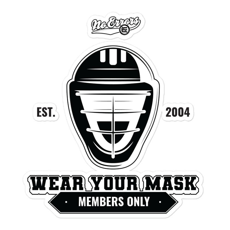 Load image into Gallery viewer, Wear Your Mask Bubble-free stickers - No Errors Sports
