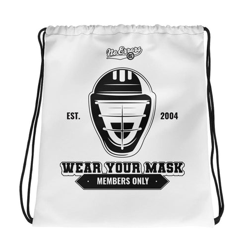 Wear Your Mask Drawstring Bag - No Errors Sports